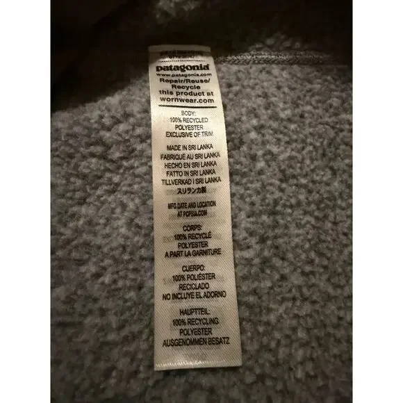 Patagonia Better Sweater Fleece Vest Women’s Medium Gray Full Zip Recycled - Picture 4 of 6